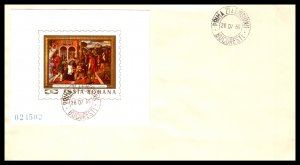 Romania 2130 Painting Souvenir Sheet U/A FDC