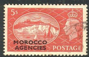 MOROCCO AGENCIES 1951 opt on GB 5/- fine used..............................52520