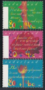 Sc# B698 / B700 Netherlands 1997 Senior Citizens complete MNH set CV $3.30