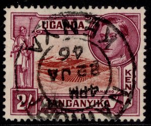 KENYA UGANDA TANGANYIKA GVI SG146b, 2s lake-brown & brown-purple, FINE USED. CDS