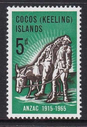 7 Cocos Islands 1965 ANZAC MNH