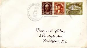 United States Massachusetts Eastondale 1932 4e-bar  1889-1972  Postal Station...