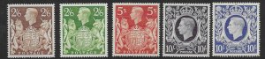 GB 249-51A   1939  set 5   VF Mint NH