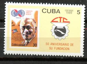 CUBA yr. 1989 ANNIVERSARY  MNH  #3101