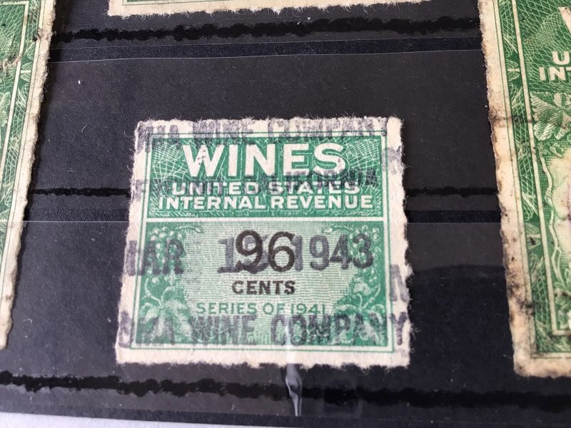 United States Wines revenue  used  stamps Ref 64567
