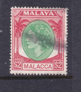 Malacca a $2 QE2 from 1954 used??