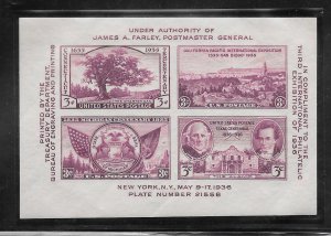 #778 MNH Souvenir Sheet