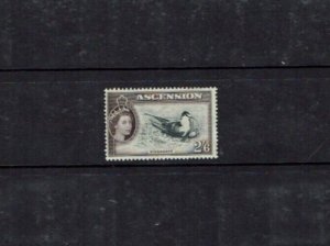 Ascension: 1956, Queen Elizabeth first Definitive, 2/6 Sooty Tern,  MLH 