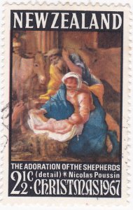 New Zealand 1967  Christmas Shepherds 2 1/2d used