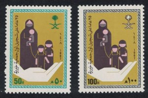 Saudi Arabia First Social Welfare Society 2v 1987 MNH SC#1062-1063