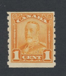 Canada  Scroll Coil stamp #160-1c MH F/VF Guide Value = $40.00