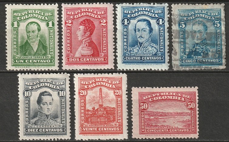 Colombia 1917 Sc 340-6 partial set most MH*