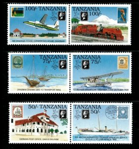 Tanzania 1990 - Postal History, Stamp World London - Set of 6v - 668-73 - MNH