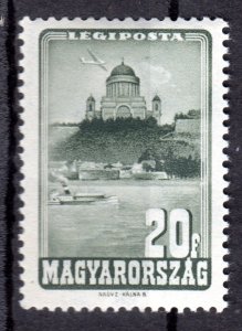 Hungary 1947 Sc#C46 CATHEDRAL OF ESZTERGOM/SHIP/PLANE  Single MNH