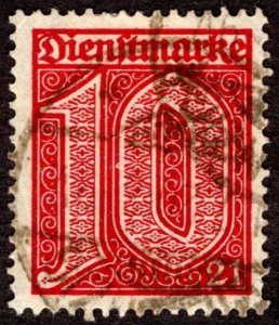 1920, Germany 10pf, Used, Sc O10