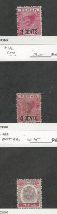 Malaya Perak, Postage Stamp, #46, 49 Mint Hinged, 46 Used, 1895, JFZ