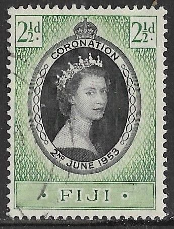 Fiji # 145  QEII Coronation - 1953    (1) VF used