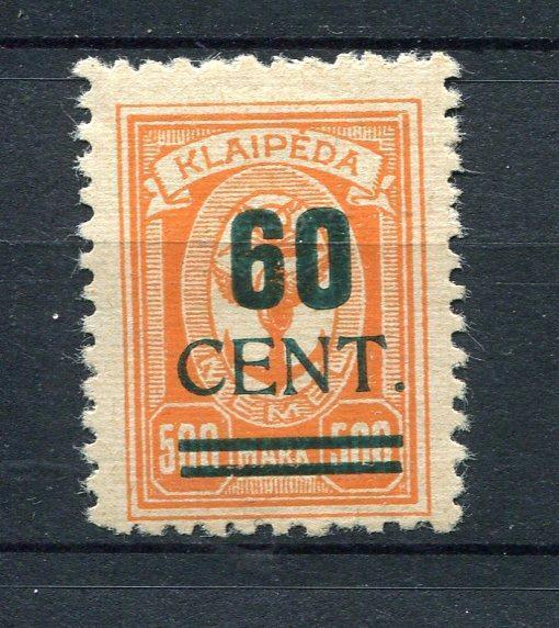 Lithuania Memel Klaipeda Mi 237I OVPR , LPS Certificate MH genuine thin SKU 643