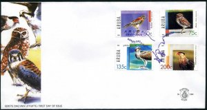 Aruba 268-271,271a two FDC. Birds of Prey 2005. Falco sparverius,Athene,Pandion,