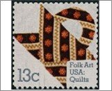 USA 1978 Used SC1745 Basket Design Quilt by Christopher Pullman, 18*STOCK IMAGE*