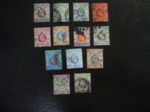 Stamps - Hong Kong - Scott# 86-95,97,101,103 - Used Part Set of 13 Stamps