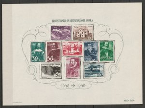 Angola 1948 Sc 314a souvenir sheet MNH**