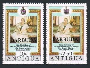 Barbuda 461-462,463,MNH.Mi 517-518,Bl.53. Queen Mother Elizabeth,80,1980.