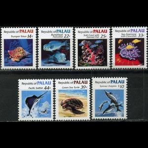 PALAU 1985 - Scott# 75-85 Marine Life Set of 7 NH