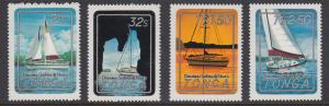 Tonga Sc 555-562 MNH. 1983 Sailboats & 1984 Navigators & Ships, 2 cplt sets