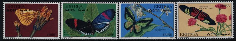 Eritrea 286-9 MNH Butterflies, Flowers