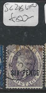 ST LUCIA  (P2705BB)  QV  6D  SG  28  CDS  VFU   DIRT ON SCAN NOT STAMP