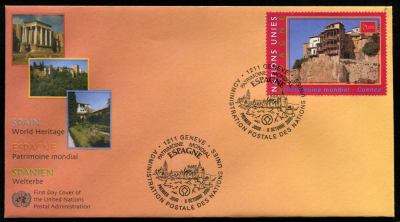 362-363 UN - Geneva World Heritage Spain FDC