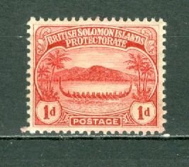 SOLOMON ISL 1908 LANDSCAPE #9 MINT NO THINS...$1.40
