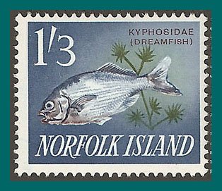 Norfolk Island 1963 Fish, 1'3s mint  #57,SG46