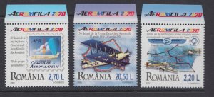 Romania STAMPS 2020 AVIATION PLANES TRANSPORT FRANCE MNH POST SET MAP EUROPE