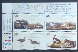 CANADA 2005 BIRD PAINTINGS BLOCK SG2340/2343 MNH