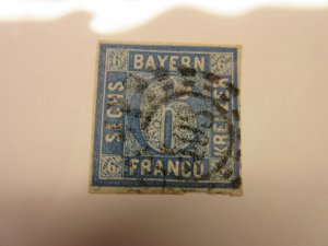 German States BAVARIA Scott 11 USED Lot11 Cat $40