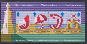 JERSEY Scott # 127a MNH - Welcome To Jersey - Beaches Souvenir Sheet