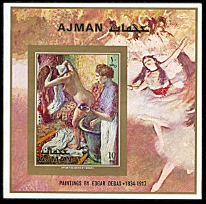 Ajman Michel Block 276B, MNH, Edgar Degas Painting imperf. souvenir sheet