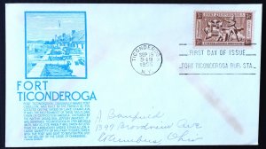 U.S. Used Stamp Scott #1071 3c Fort Ticonderoga Anderson First Day Cover