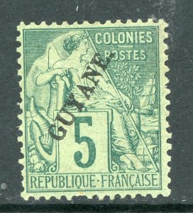 French Guiana 1892 French Colony 5¢ Green Scott #21 Mint E39