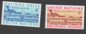 SCOTT   194-195  singles  MNH UN New York 1969