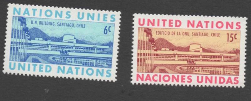 SCOTT   194-195  singles  MNH UN New York 1969
