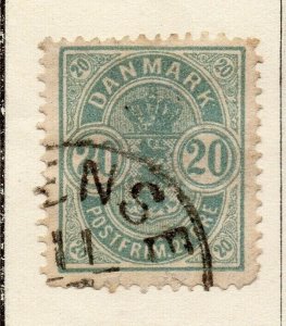 Denmark 1875 Early Issue Fine Used 20ore. NW-113850