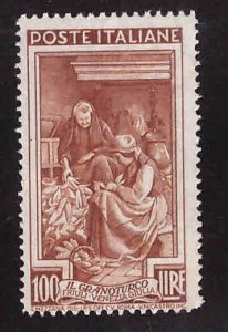 Italy Scott 566 MNH** 100 Lire Perf 13x14 MNH** 1950 key stamp