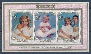 [116564] Aitutaki 1984 Christmas Royalty Birth Prince Henry Souvenir Sheet MNH