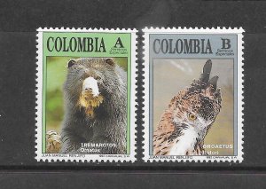 BIRDS - COLOMBIA #1051-2 MNH