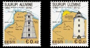 Estonia 2010 Lighthouses Suurupi set of 2 stamps MNH