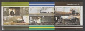 Great Britain 2004 SGMS2423 MNH miniature sheet Classic Locomotives