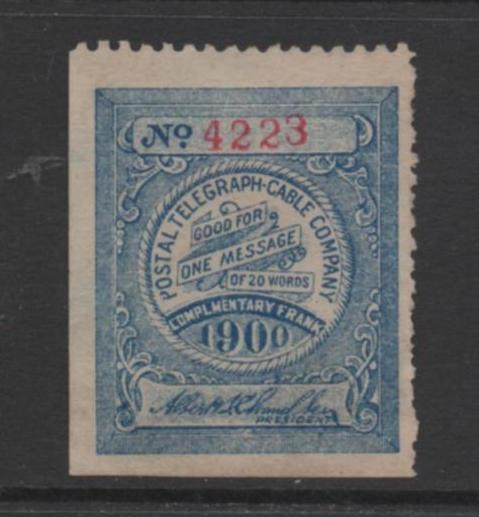 United States 15T20a 1900 Postal Telegraph Co. no I in compl